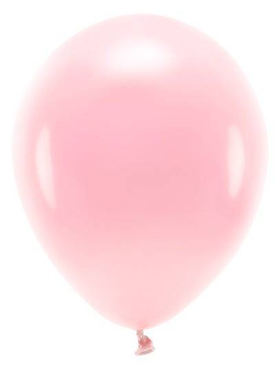 10 eko pastelowych balonów jasnoróżowych 26cm