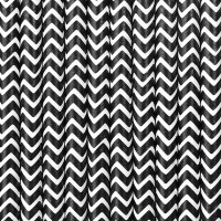 Oversigt: 10 zigzag-papirstråer sort 19,5 cm