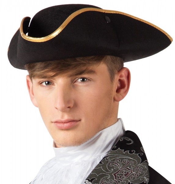 Elegant musketeer tricorn hat