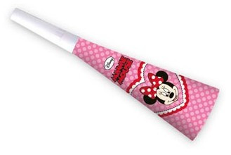 6 Minnie Mouse-prickar partyhorn 20cm
