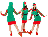 Voorvertoning: Elfie elf kerstelf kostuum voor dames