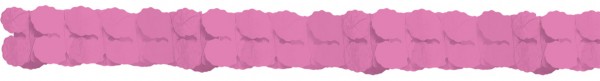 Różowa dekoracyjna girlanda z papieru 3,65m