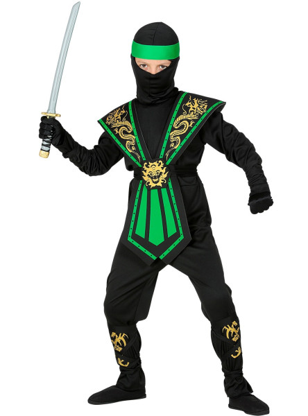 Grünes Ninja Kostüm Katashi für Kinder 3