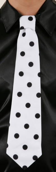 Klassisch Elegante Weiße Krawatte Mit Punkten