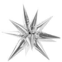 Anteprima: Palloncino foil 3D stella argento 95 cm