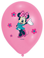 Oversigt: 6 lyserøde Minnie Mouse balloner 27,5 cm