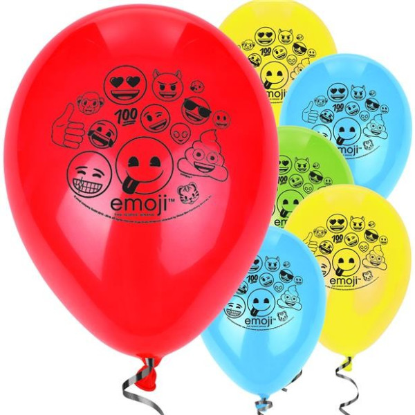 8 emoji parade balloons 30cm
