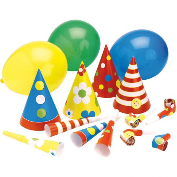 Ensemble de fête d'anniversaire pour enfants coloré Celebration 16 pièces