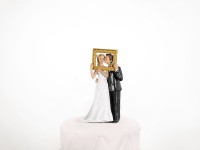 Voorvertoning: Taartfiguur bruidspaar fotolijst 14,5cm