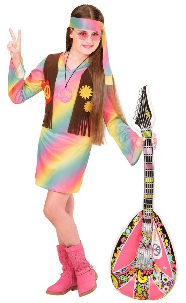 Rainbow hippie pige kostume 3