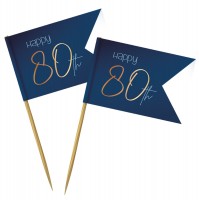 Feestplukker 80e verjaardag 36 stuks Elegant blauw