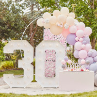 Preview: White and pink hydrangea flower wall