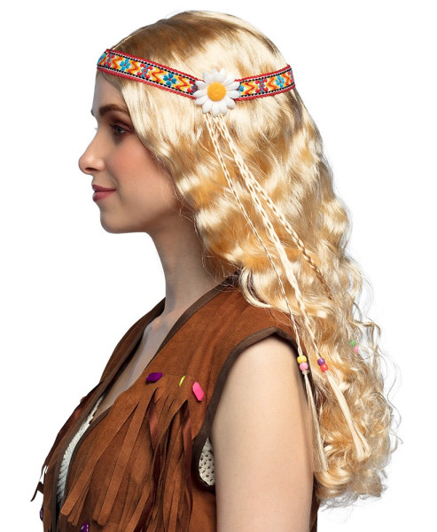 Perruque de mariée hippie blonde