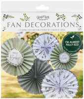 Preview: XX Hey Baby Paper Rosettes Green and White Sage