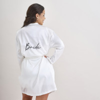 Preview: Satin bridal dressing gown