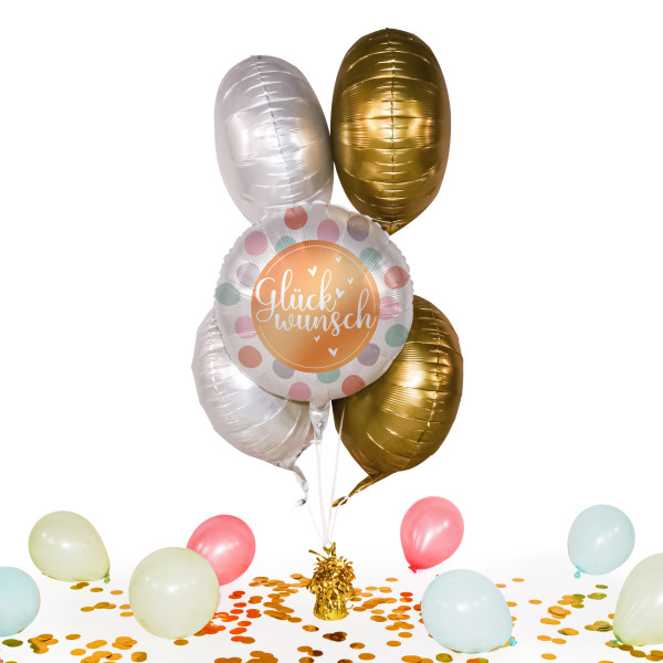 Heliumballon in der Box Glückwunsch Dots