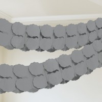Aperçu: Guirlande en papier gris 3.65m