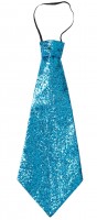 Cravatta blu glitterata turchese