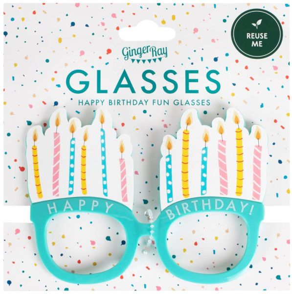 Bunter Geburtstag Spaß-Brille 4