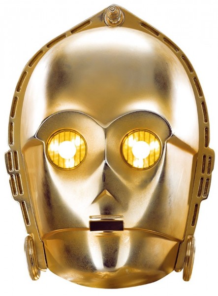 Shiny C-3PO mask