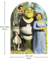 Vista previa: Figura de cartón Shrek y sus amigos 1,34m