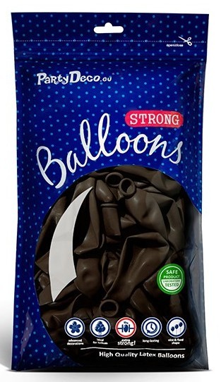 20 Partystar metallic Ballons braun 23cm 2