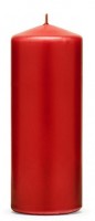 Aperçu: 6 bougies piliers Rio rouge 15cm