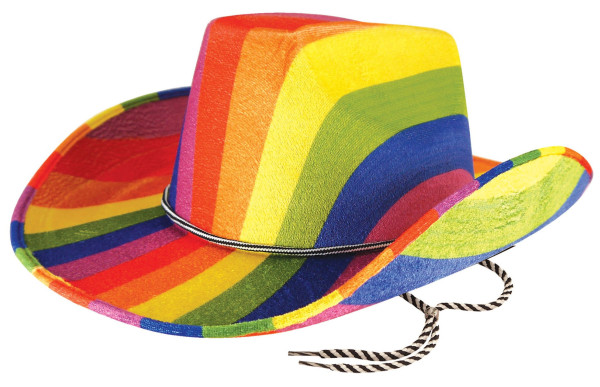 Regnbue mønster cowboy hat