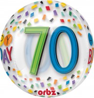 Bola globo confeti 70 cumpleaños