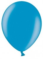 Vorschau: 10 Partystar metallic Ballons karibikblau 30cm