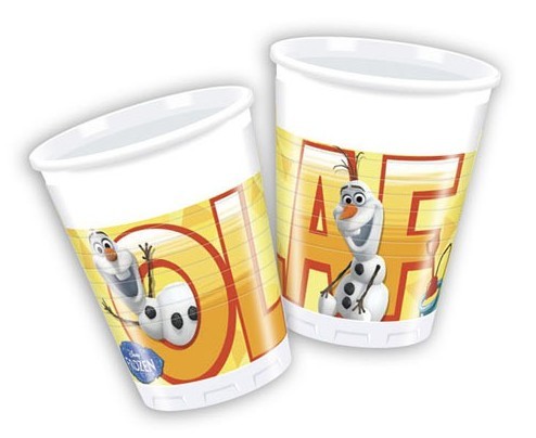 8 Olaf's summer fun plastic cups 200ml