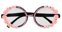 Vista previa: Gafas hippie florales rosas
