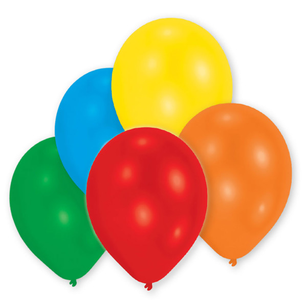 Zestaw 50 balonów różnokolorowych 27,5 cm