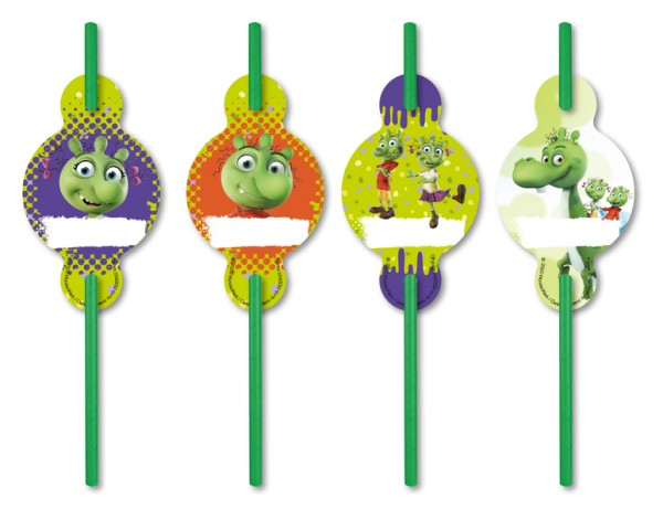 8 The Olchis drinking straws with name tags