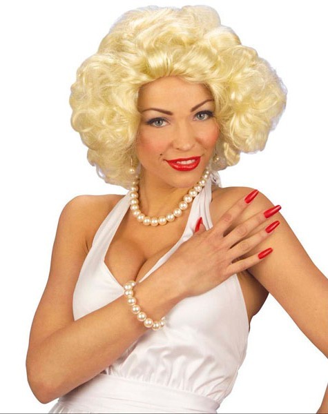Peluca rubia de Marilyn para mujer