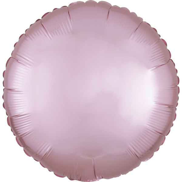 Ballon aluminium satiné rose pastel 43cm