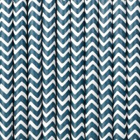 Aperçu: 10 pailles en papier zigzag bleu foncé 19,5 cm