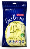 Vorschau: 100 Partystar Luftballons pastellgelb 23cm
