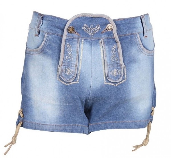 Jeans shorts in traditional style