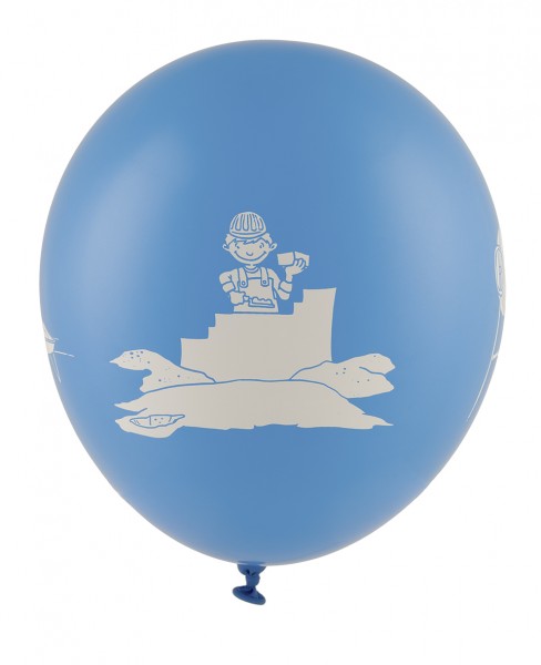 5er Pack Latexballon Baustelle Kindergeburtstag 30cm 3