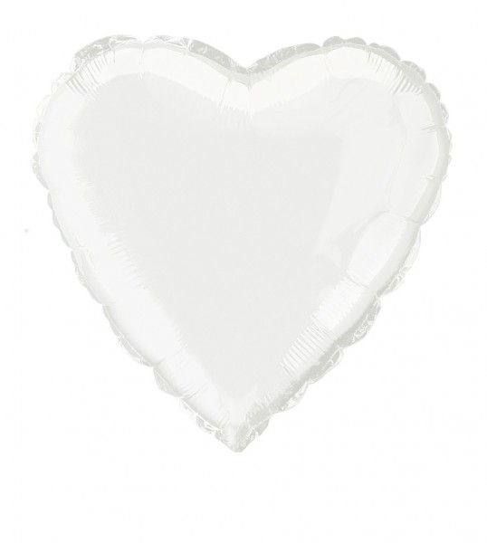 True Love hjerte ballon hvid
