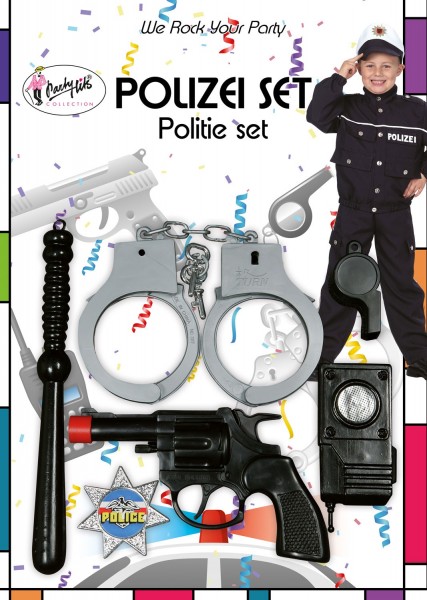 Police officer accessories set 6 pieces for children