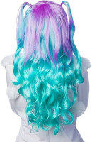 Preview: Freaky manga wig in turquoise-purple