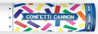 Oversigt: Farverig karnevalkonfetti kanon 20 cm
