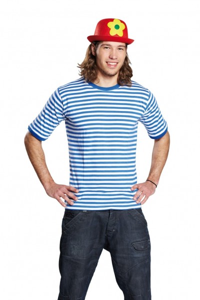 Striped blue shirt
