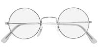 Widok: Nostalgiczne okulary okrągłe srebrne