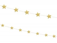 Preview: 2 golden stars garlands 180cm