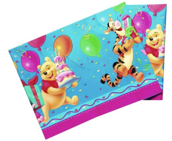 Birthday Surprise Winnie the Pooh tablecloth 120x180cm