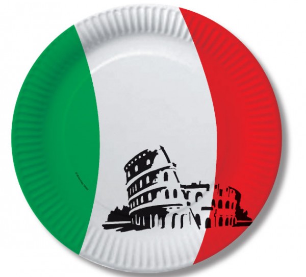 10 Italien Pappteller Roma 23cm