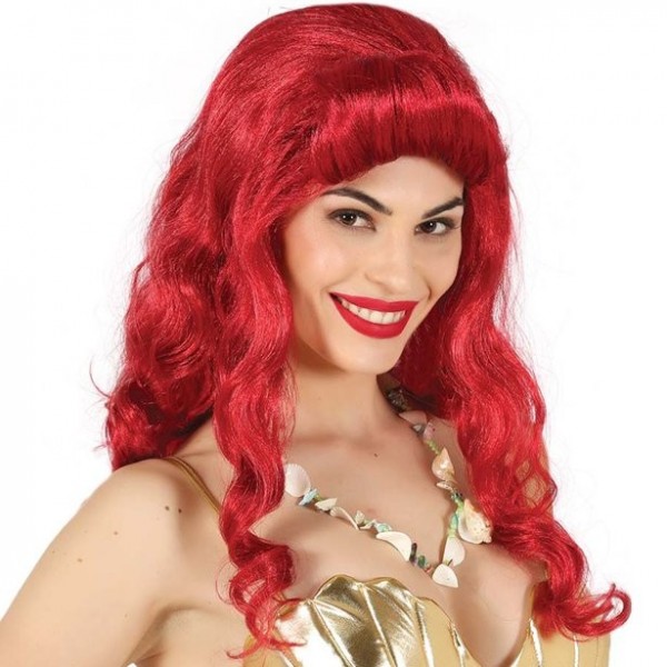 Red wig for mermaids